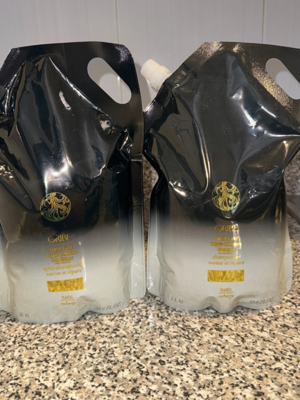 Oribe gold lust repair & restore shampoo 33.8oz &conditioner 33.8 refills duo